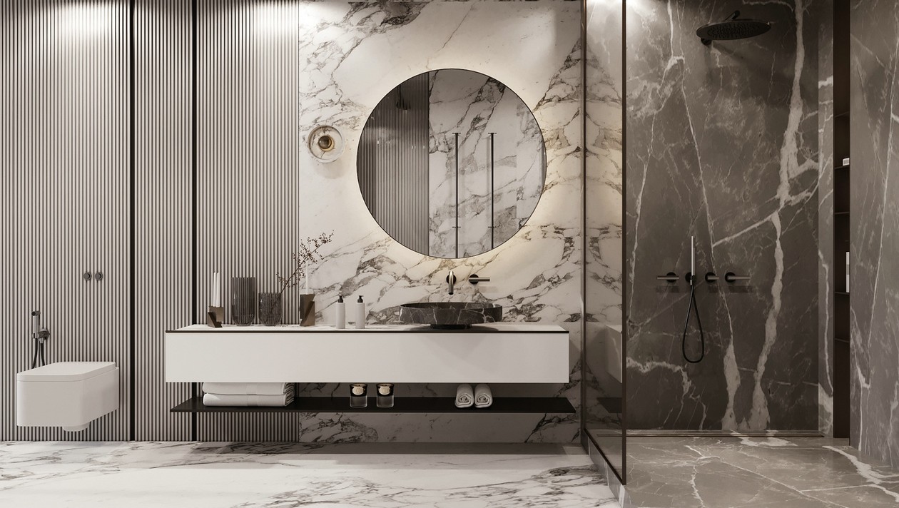 胡桃木与大理石 每一处的设计都是亮点-15