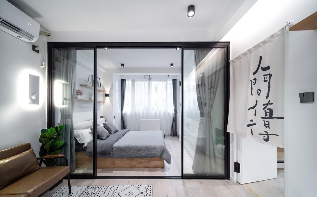 50 平二居室极简原木风设计,紧凑空间多功能利用-10