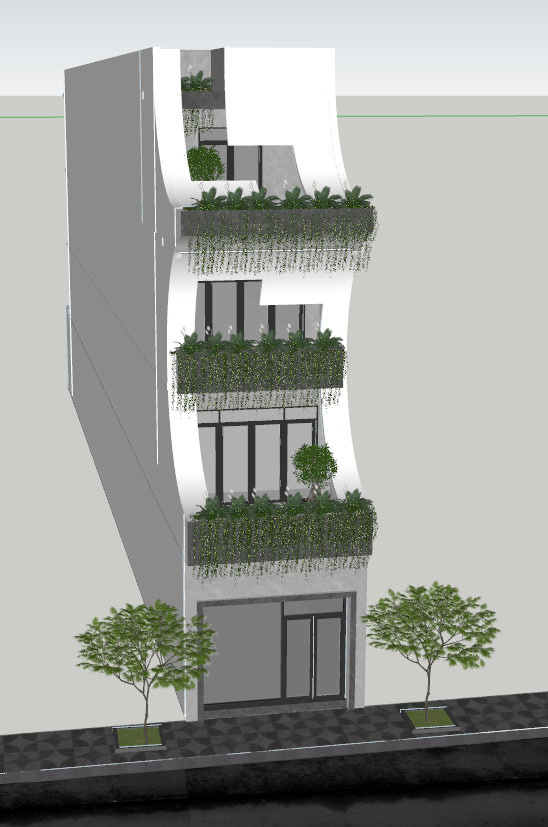 Townhouse概念立面设计丨Phuong Red-3