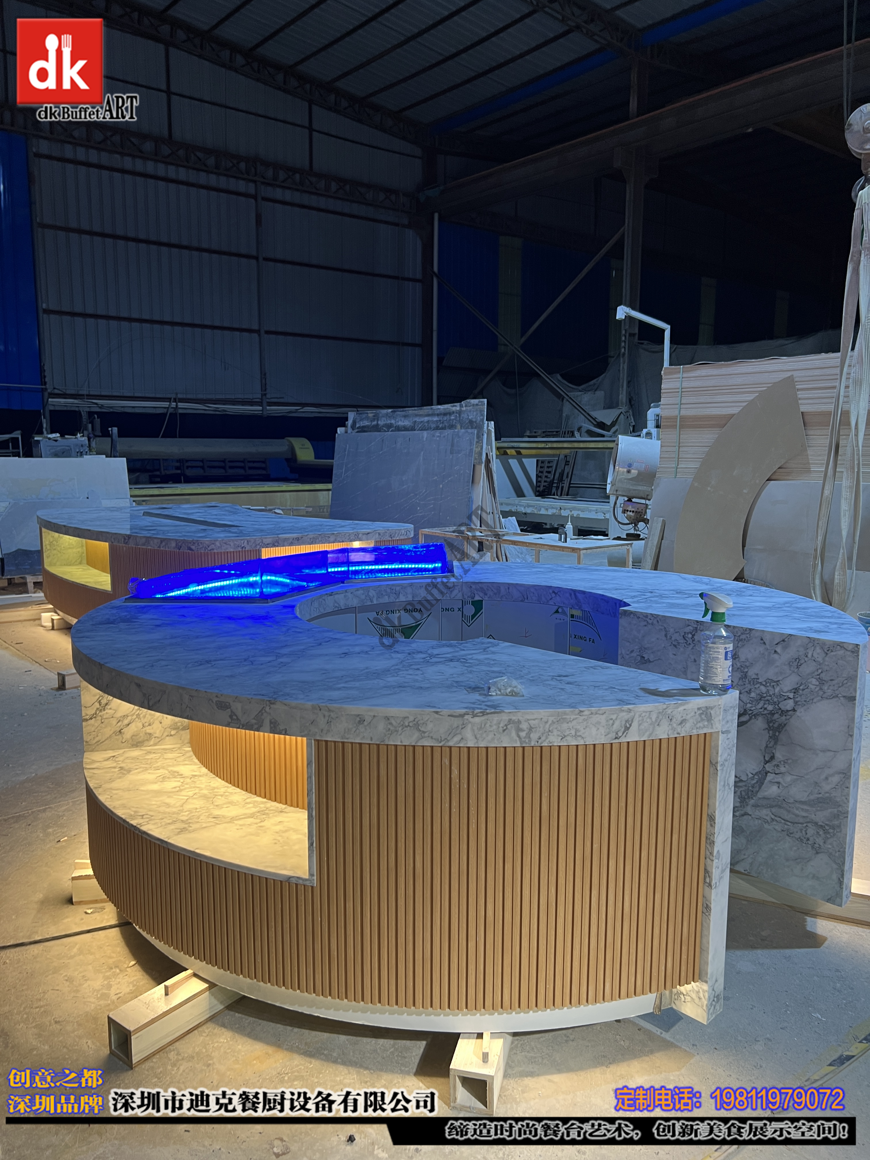 泰国游轮甲板室外灯光移动自助餐台案例-6