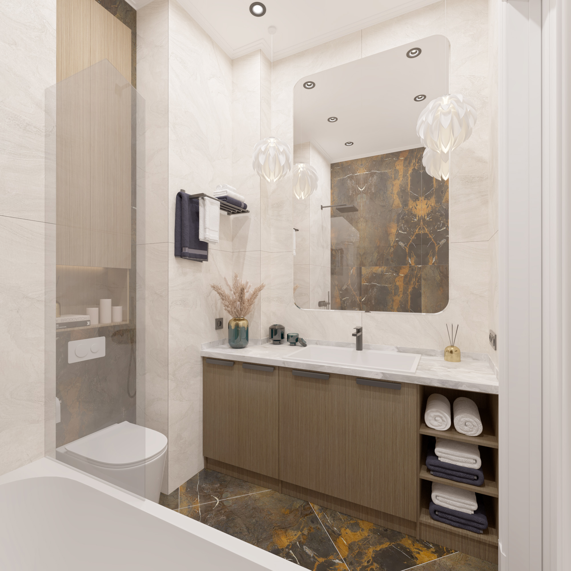 Design project of an apartment 100m2 complex Boulevard-22