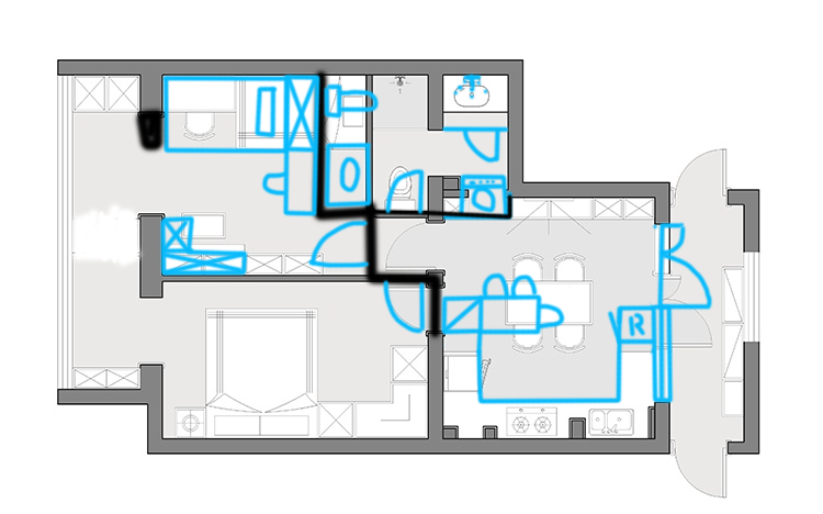 【久栖设计】46㎡学区房原木风，爆改餐厨一体，还能拥有三分离-20