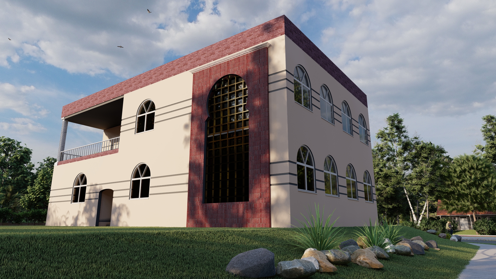 Revit Design Mosque Modern-7