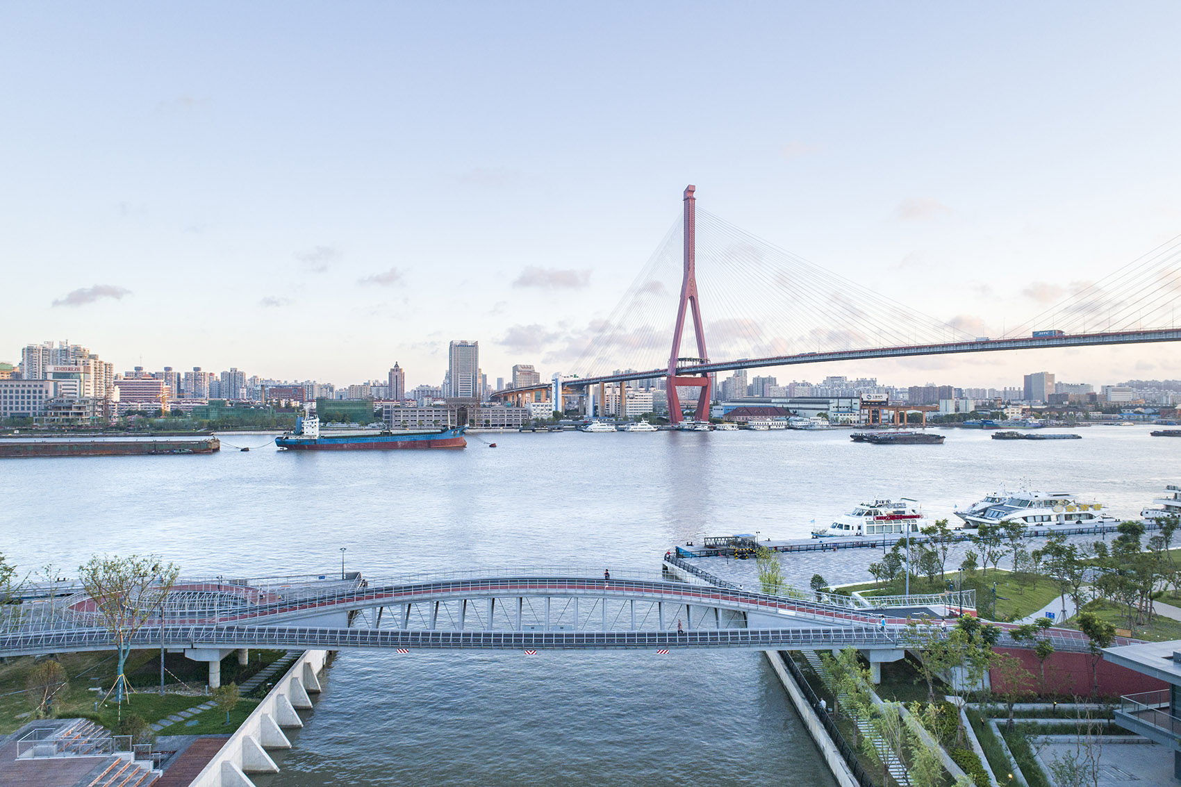 洋泾港步行桥,上海 / 刘宇扬建筑事务所-10