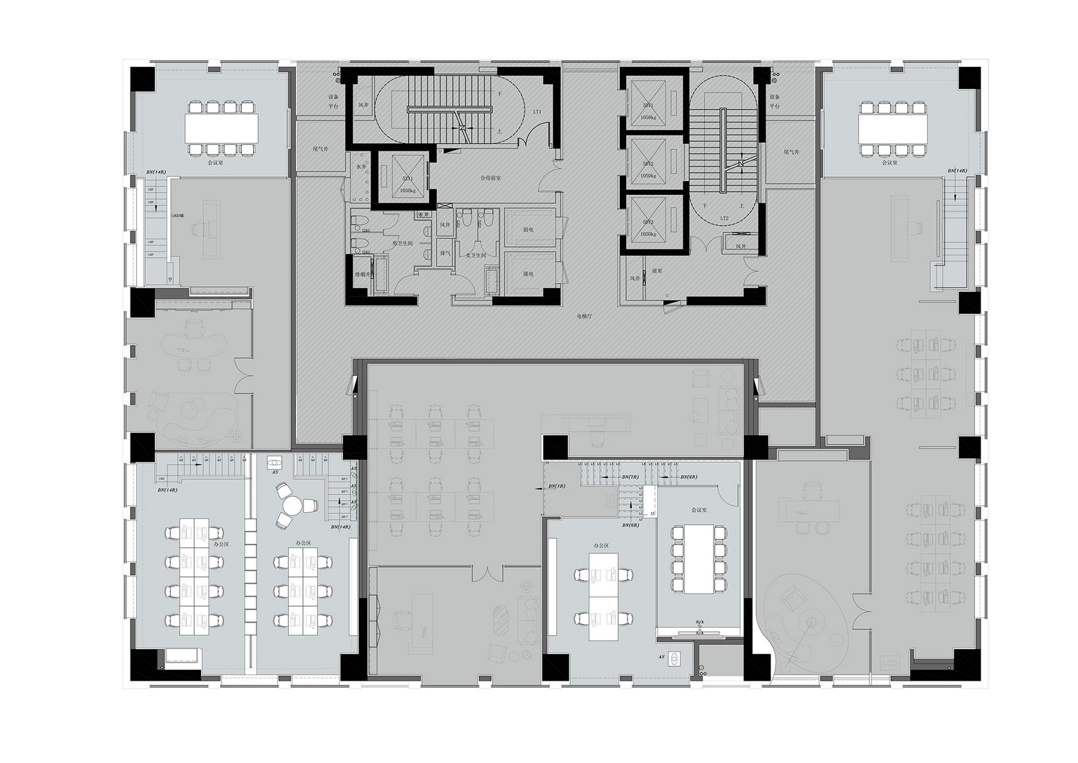如墨设计｜创意美学玩转空中Loft办公样板-39