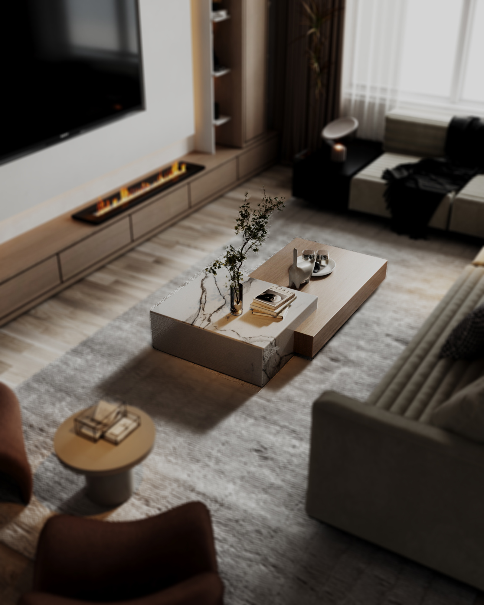 Living Room室内设计项目丨沙特阿拉伯丨ALWI JAMAL-12