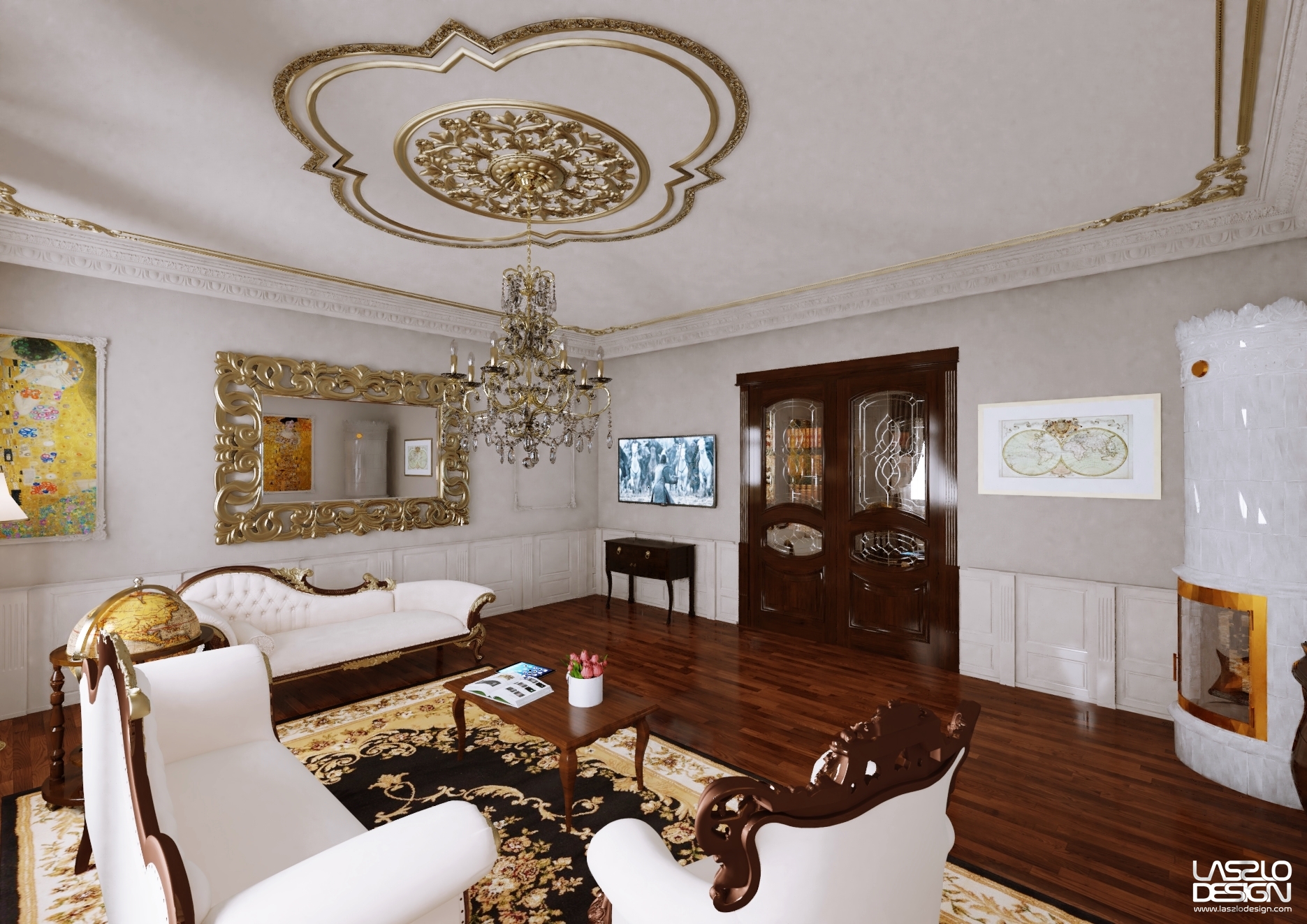 Classical neo baroque home interior-3