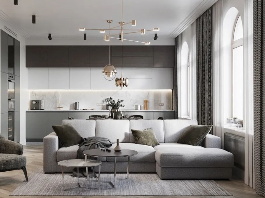 现代灰白风的居住空间-2