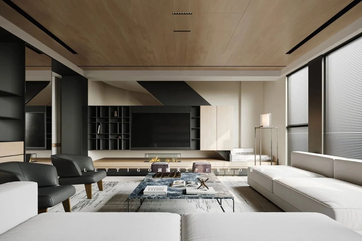 悬浮式电视背景墙设计-39