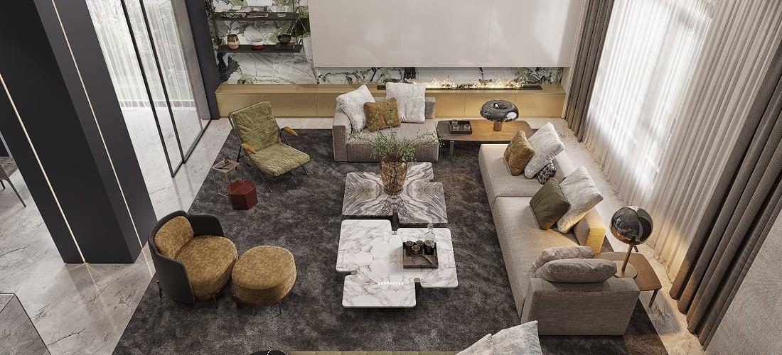 
490㎡现代轻奢，空气中零星点点的抹茶香 -0