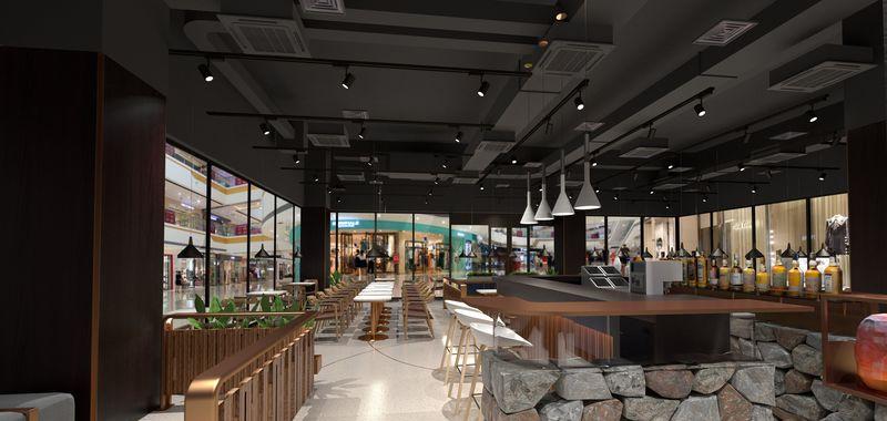 融合火木石的烧烤店设计-14