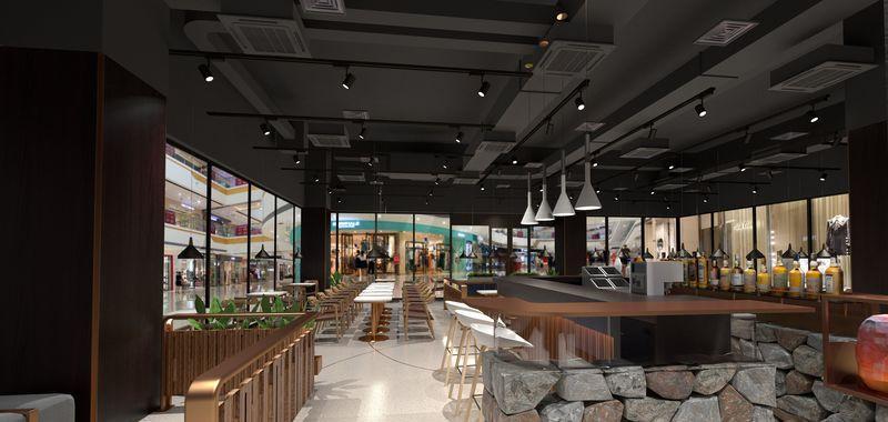 融合火木石的烧烤店设计-14