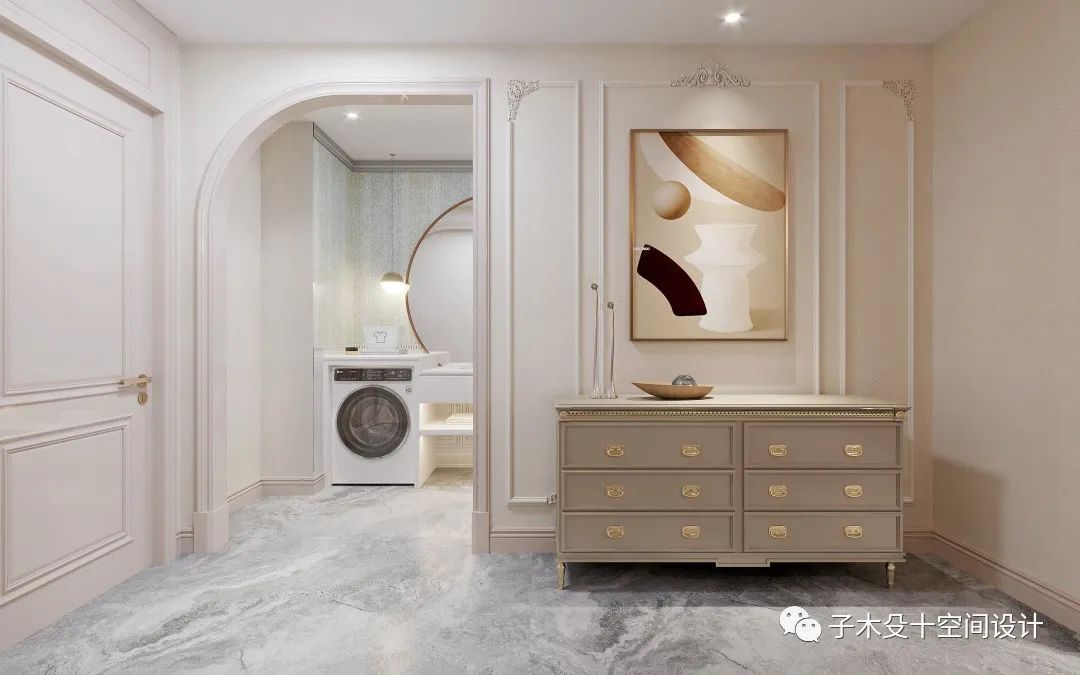 法式轻奢海城别墅丨子木殳十空间设计-38