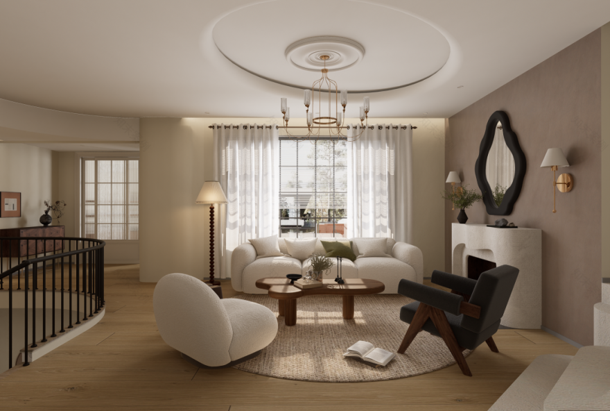 东莞万科城市高尔夫花园轻法 · 中古风设计丨中国东莞丨DP 设计-37