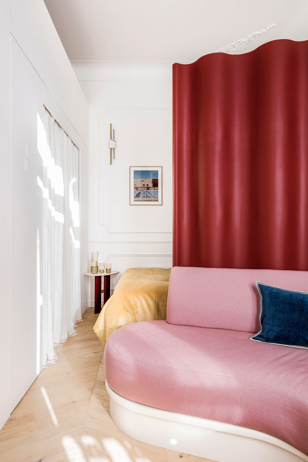 巴黎 30㎡彩色小巧公寓设计-7