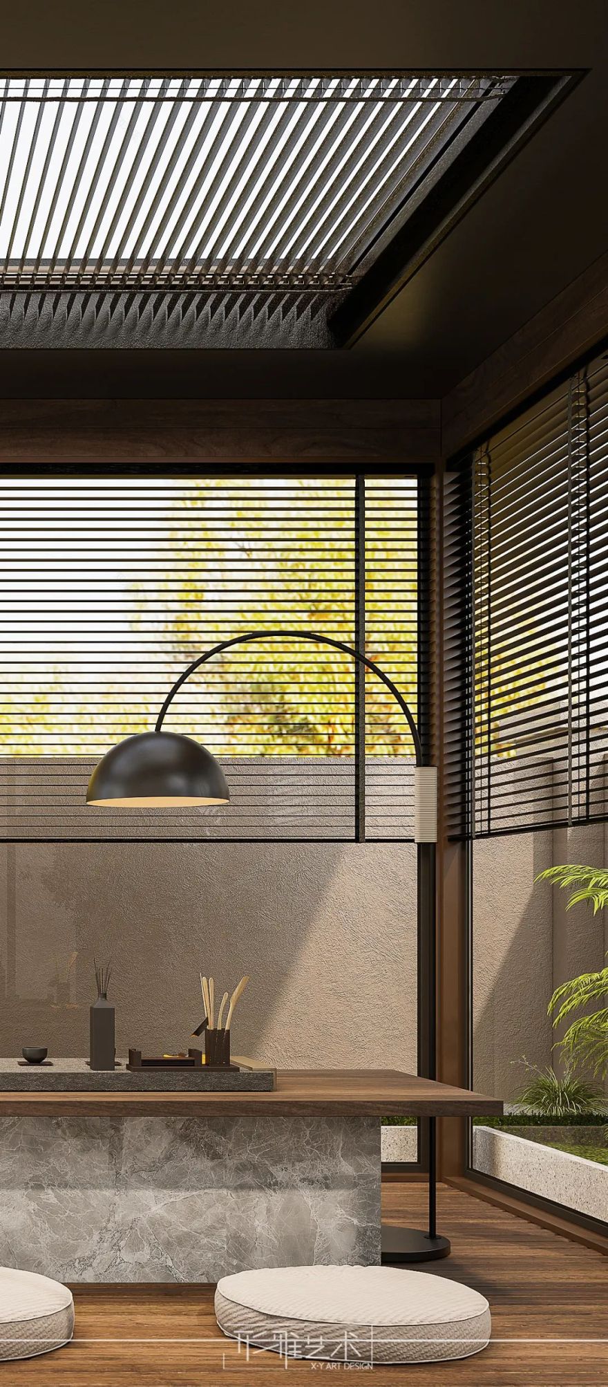 静谧美式侘寂风丨形雅设计-16