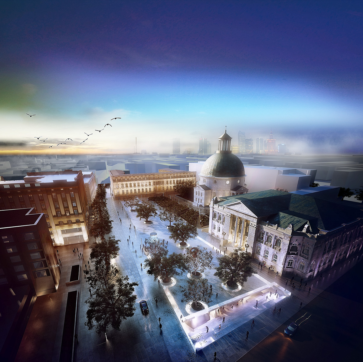 Modernization of Małachowski Square in Warsaw.-1