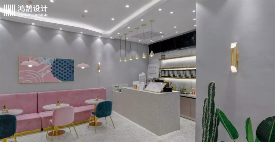 《丁先森茶饮》轻奢风设计,营造优雅精致的商业空间-8