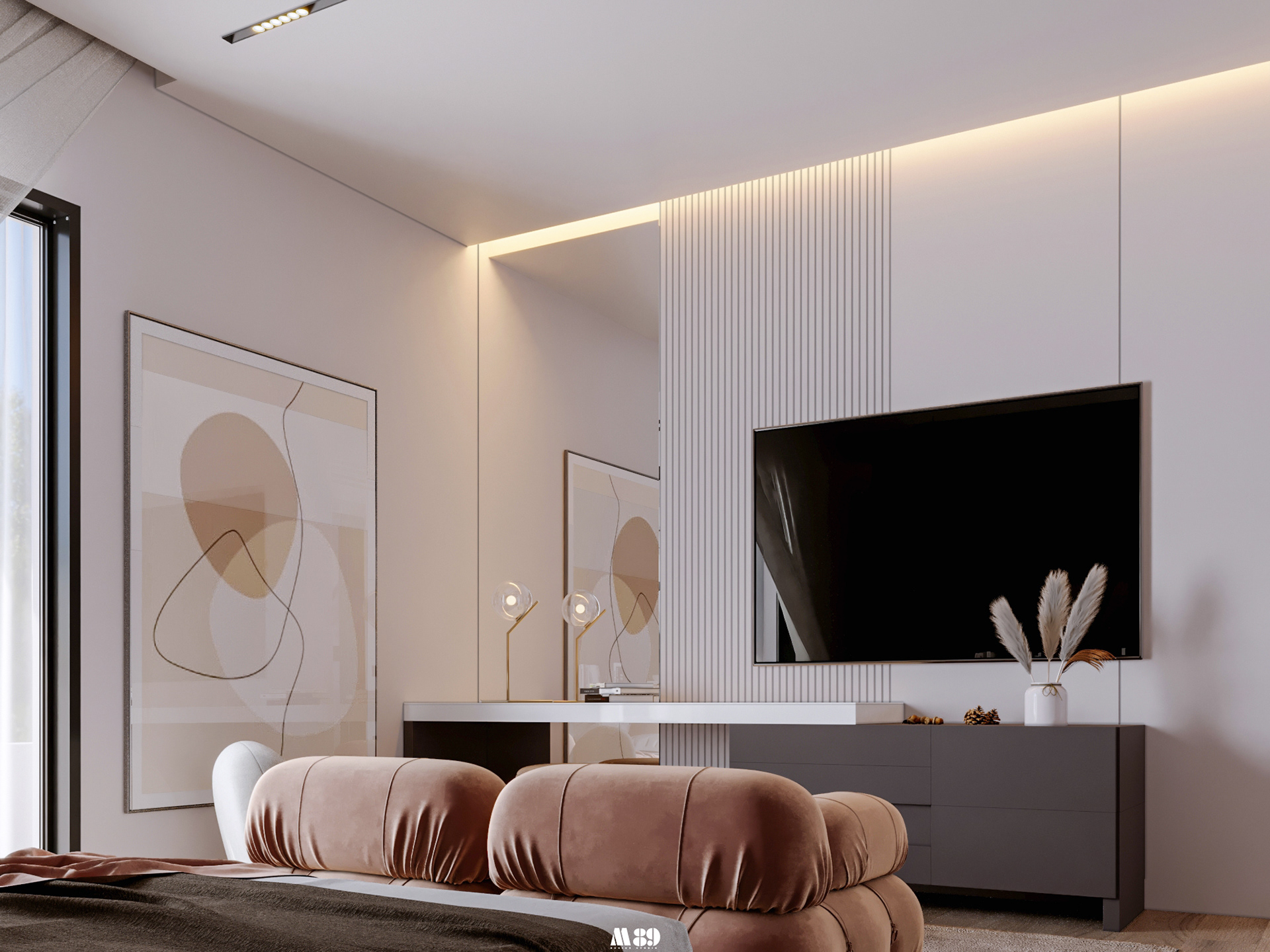 现代主卧室设计丨埃及开罗丨Moamen Amin-5
