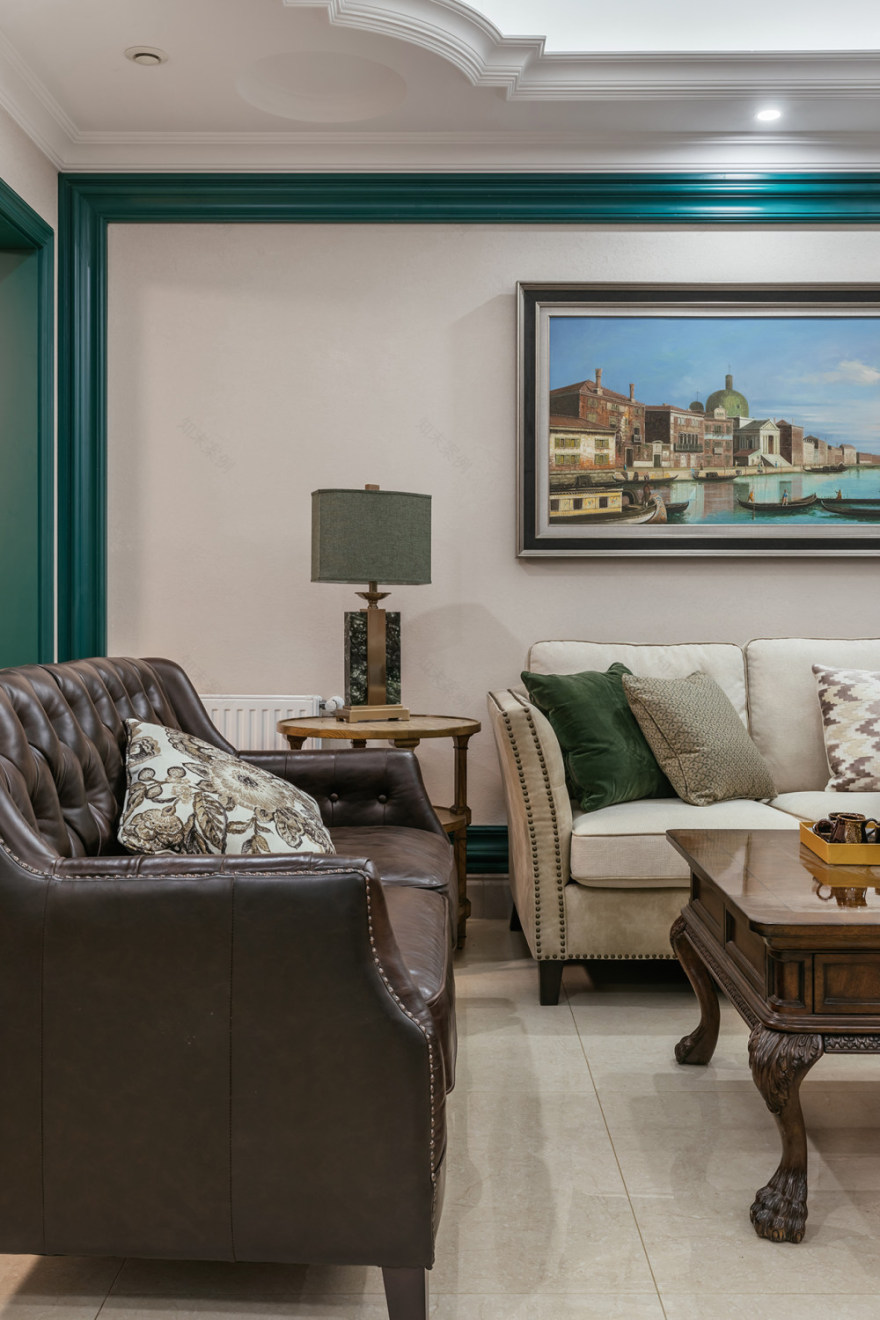 合肥蓝调别墅,美式简美风格的温馨三世同堂之家-29