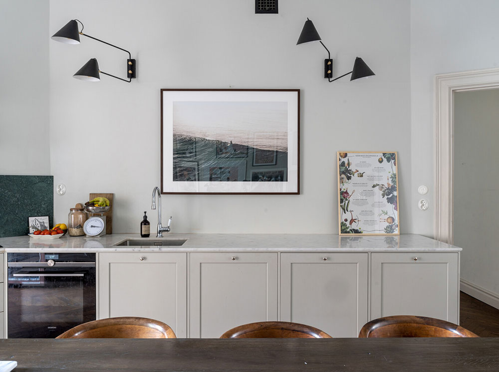 斯德哥尔摩公寓优雅图书馆设计-16