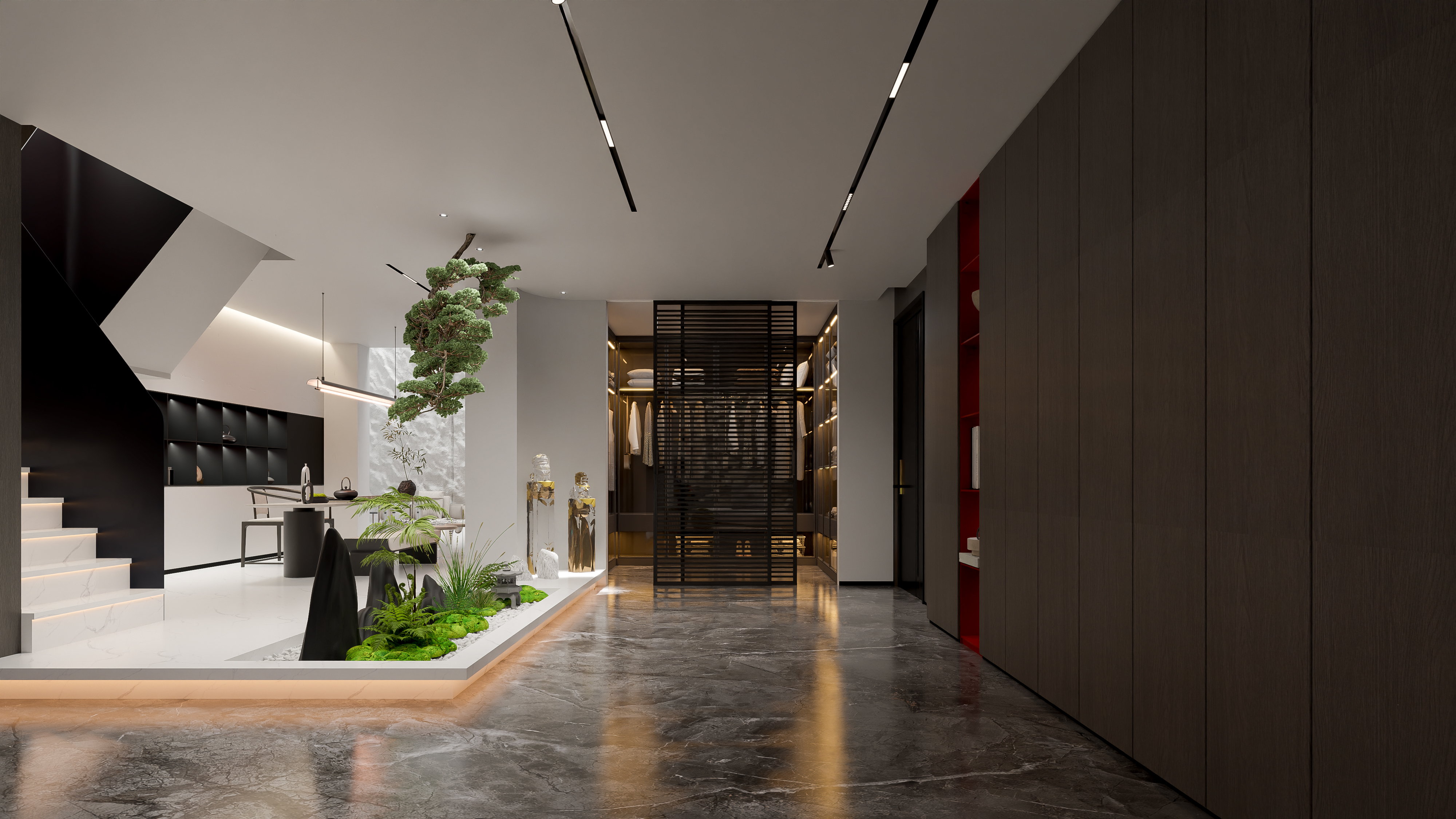 郑州设计，暗黑风的地下室设计-10