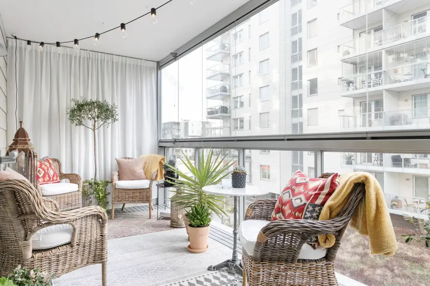 北欧家居 | 冬日封闭式露台设计-15