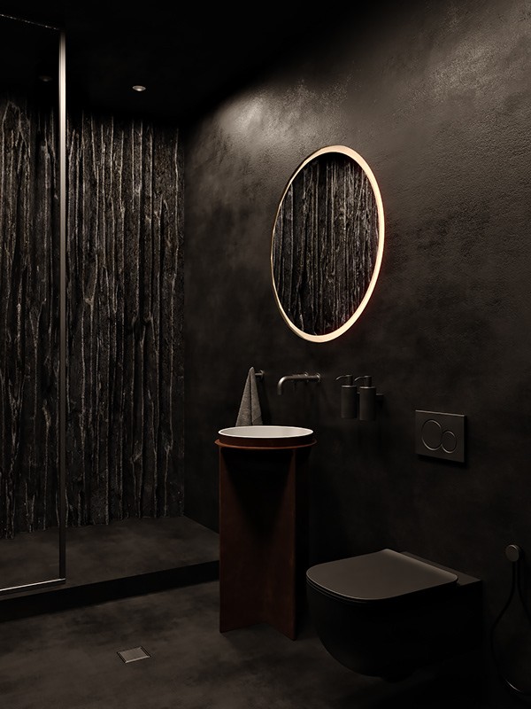 125㎡黑色系住宅设计 超酷！-13