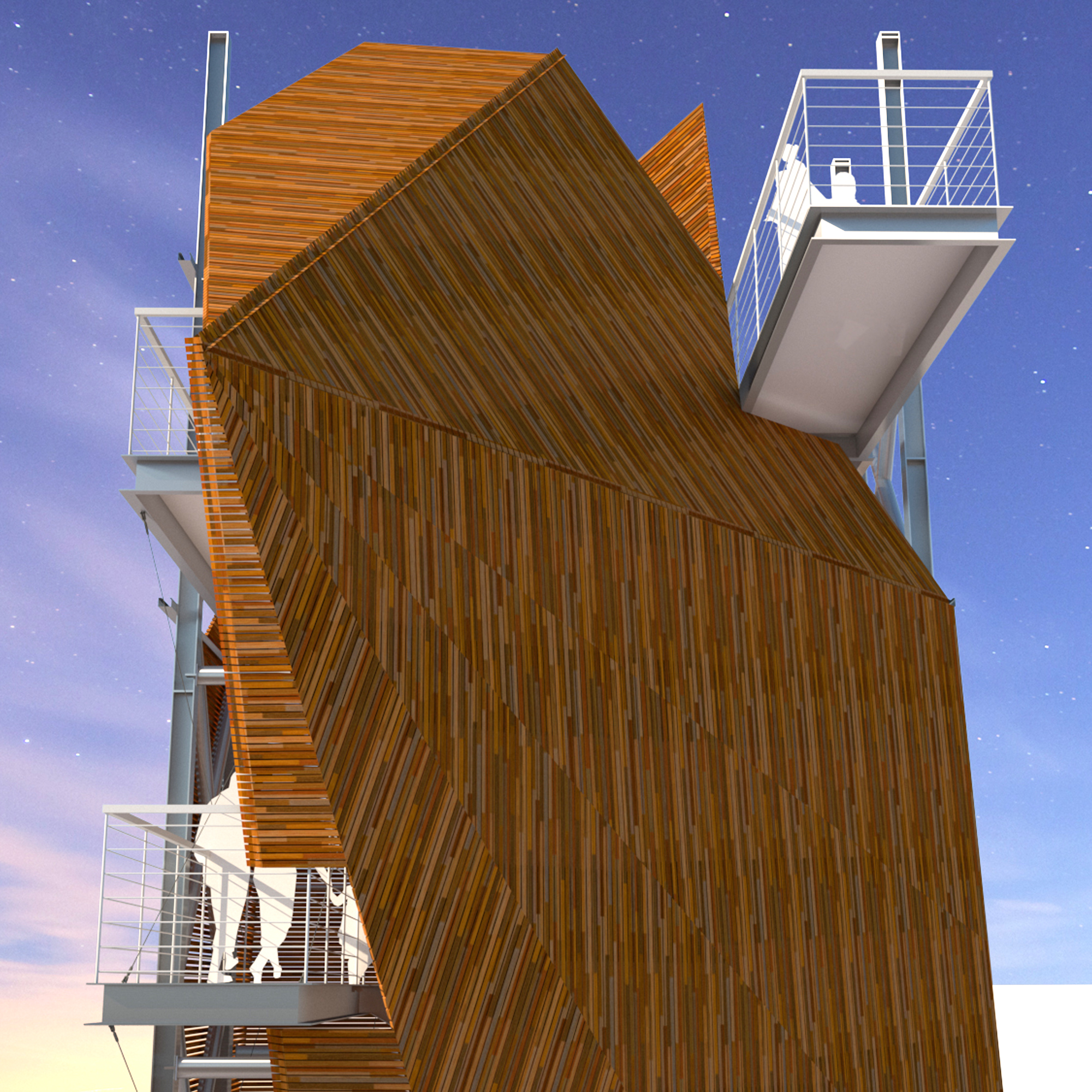 阿尔及尔之心 · Audin 观测塔的折叠木构艺术-11