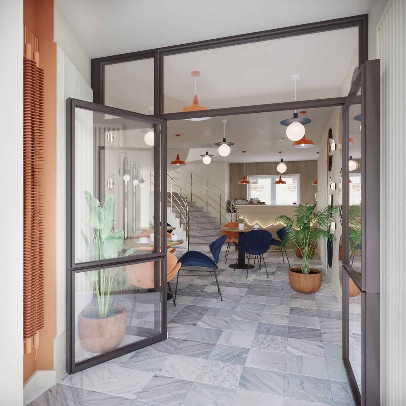 Café in Ustroń — 3D Interior Visualization-3