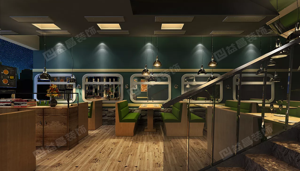 南昌绿皮车复古风餐厅设计欣赏-0