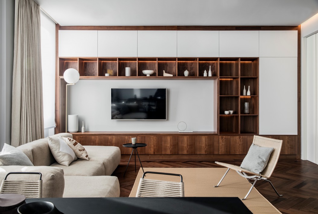 伦敦 DROO 豪华联排别墅 | 胡桃木与光影的艺术融合-2