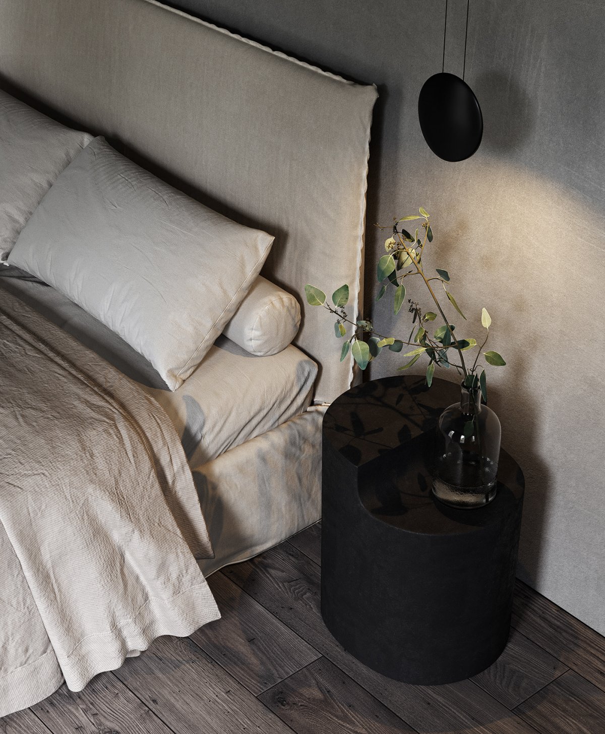 暗色调卧室设计，俄罗斯 Tatyana Shevchenko 作品-2