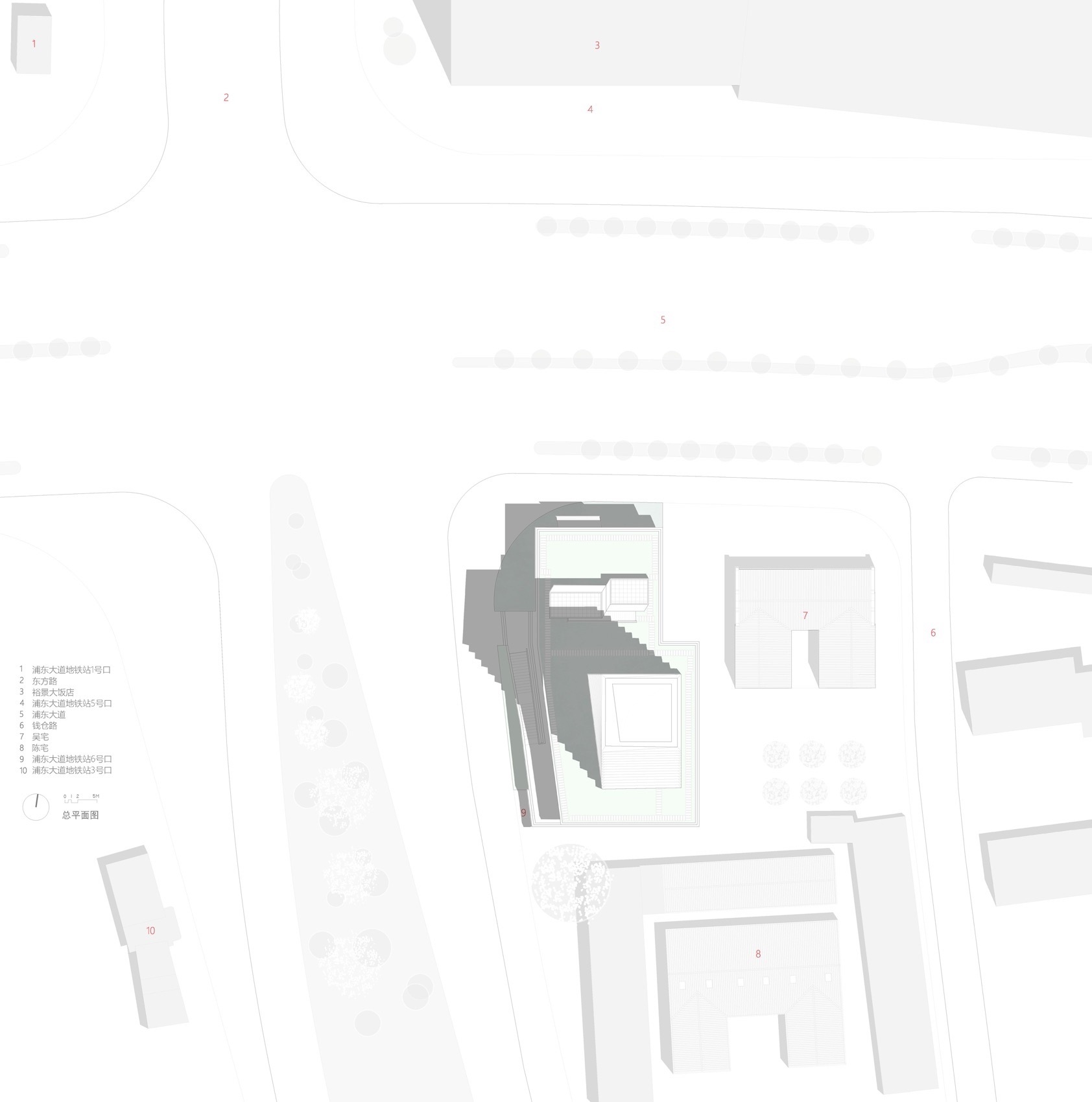 东西通道东方路风塔及轨道交通14号线浦东大道站风井丨周蔚,张斌,致正建筑工作室-102