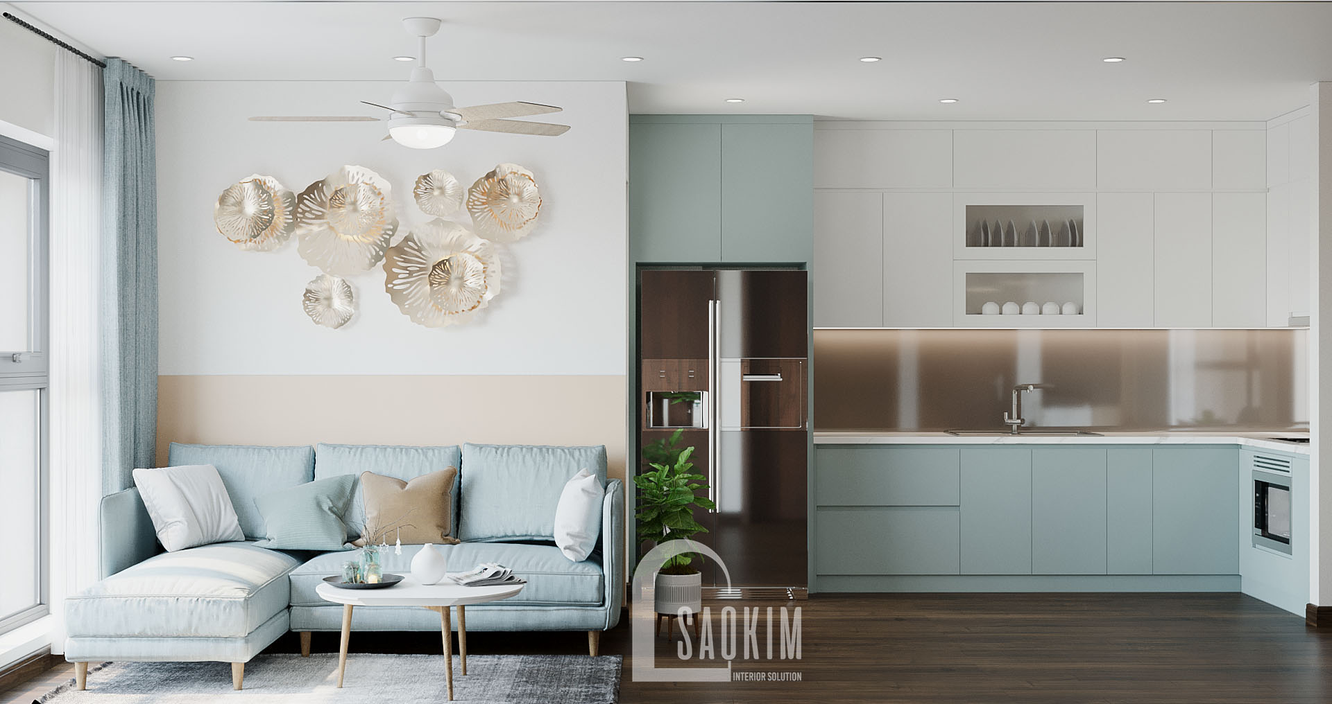 80m2 Eco Home 3 公寓丨Sao Kim 室内解决方案有限公司-7