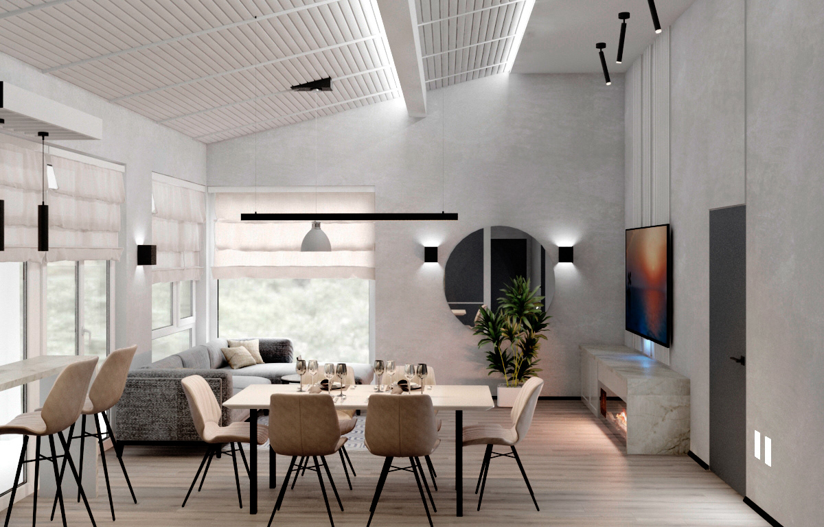 Anastasiya Gushchina丨平层丨Интерьер одноэтажного дома 120м2-3