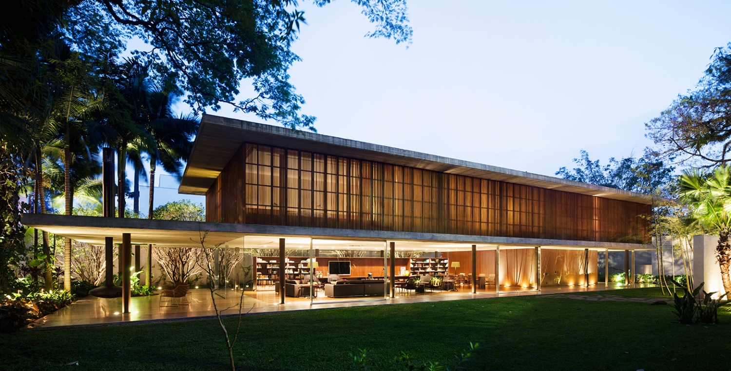 巴西 Toblerone 住宅 | 开放式布局，木结构网格，室内外自由空间-49