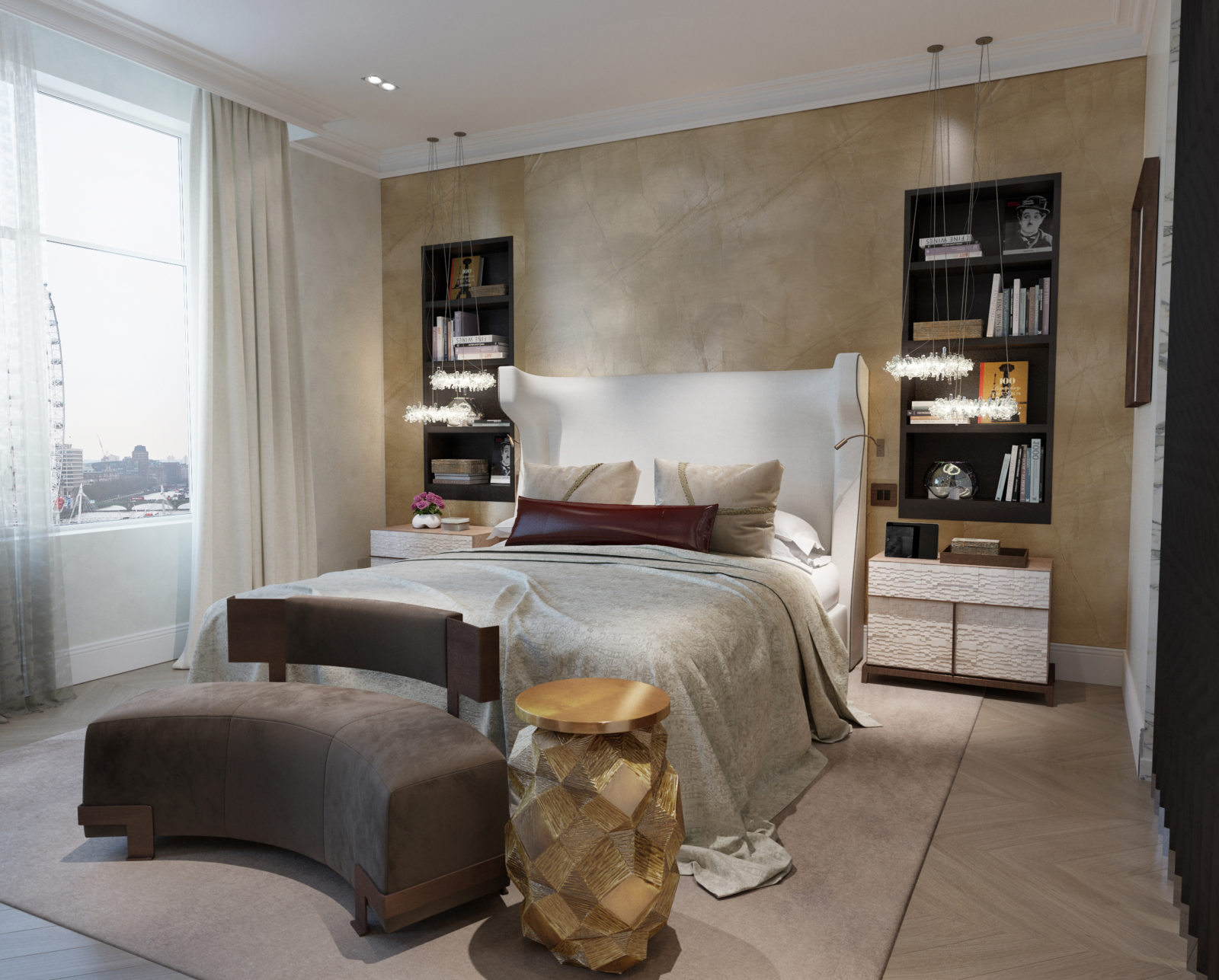 LONDON HOTEL PENTHOUSE SUITE FIVE STAR LUXURY HOTEL Fiona Barratt Interiors-3