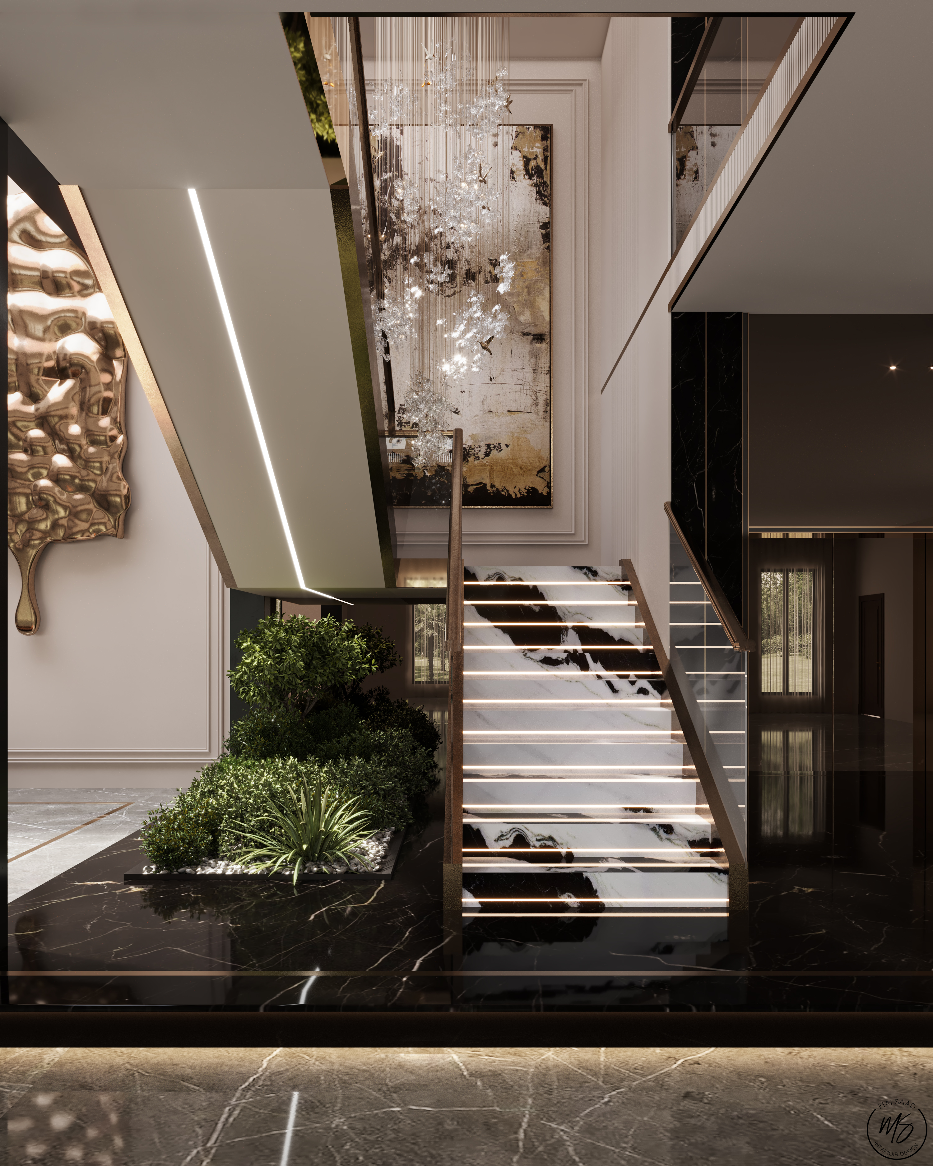 豪华入口丨MAI SAAD INTERIORS-3