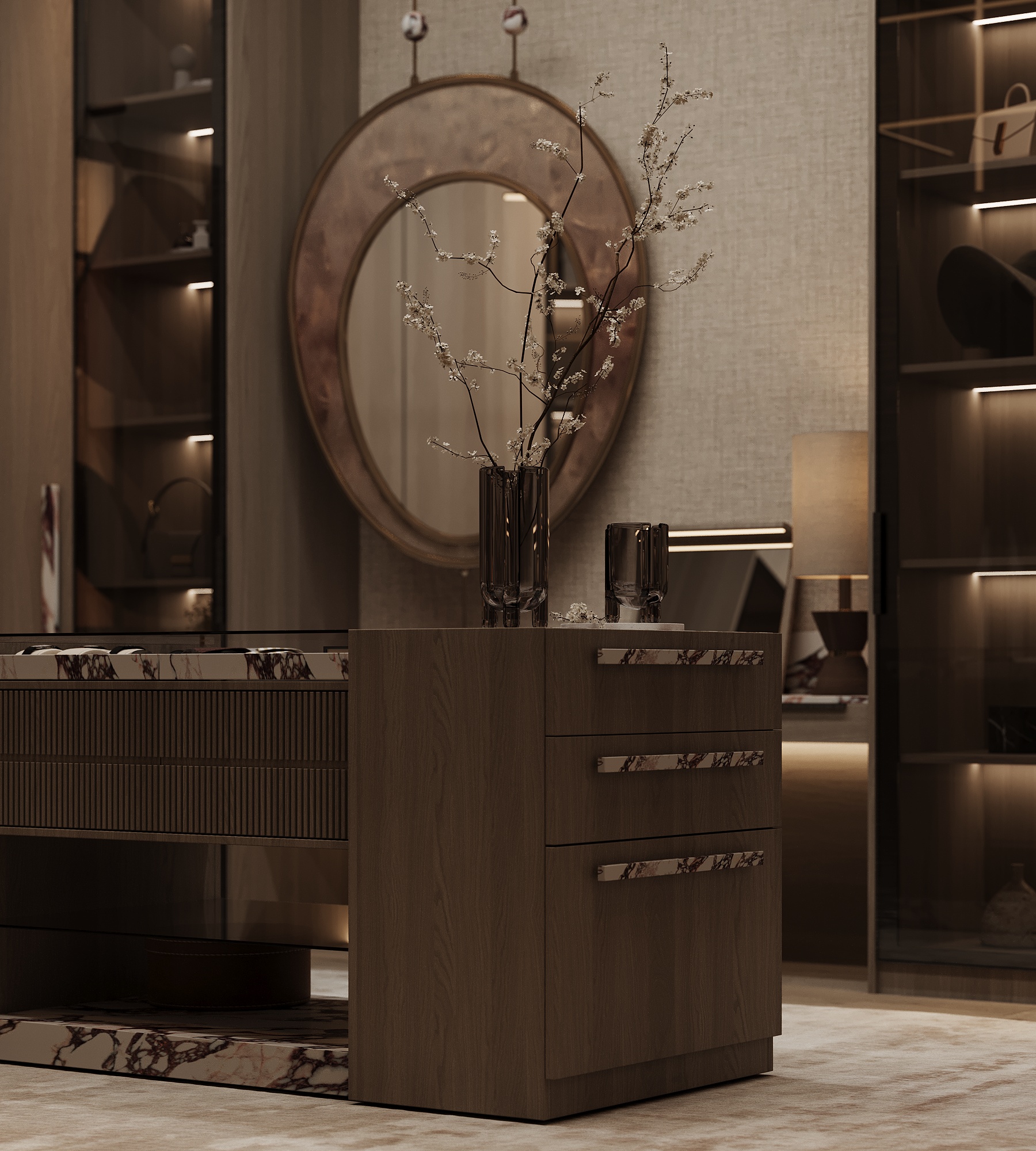 现代奢华更衣室设计丨沙特阿拉伯-11