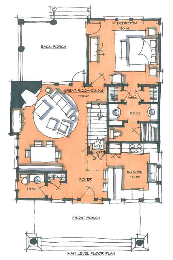 Plan of the Week: The Bear Paw | Natural Element Homes-4