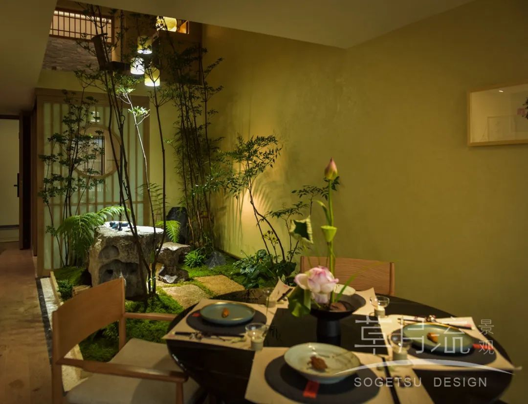 镜像西湖 · 室内庭院设计丨中国杭州丨草月流景观-11