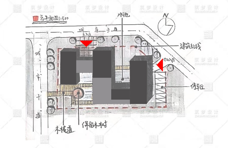 【快题复原】中国矿业大学2022年建筑学高分快题高清详解！-13