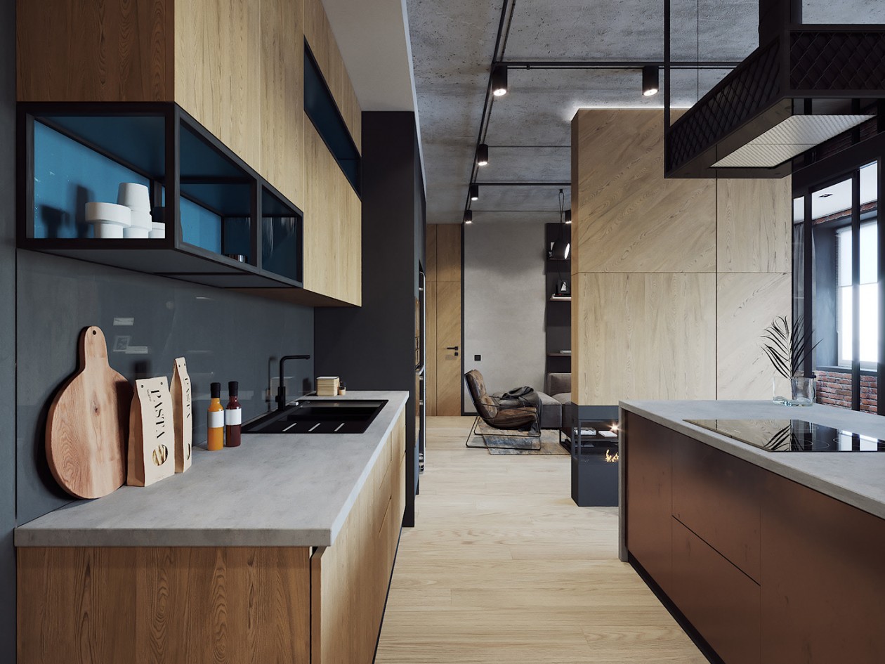 工业风小空间公寓-5