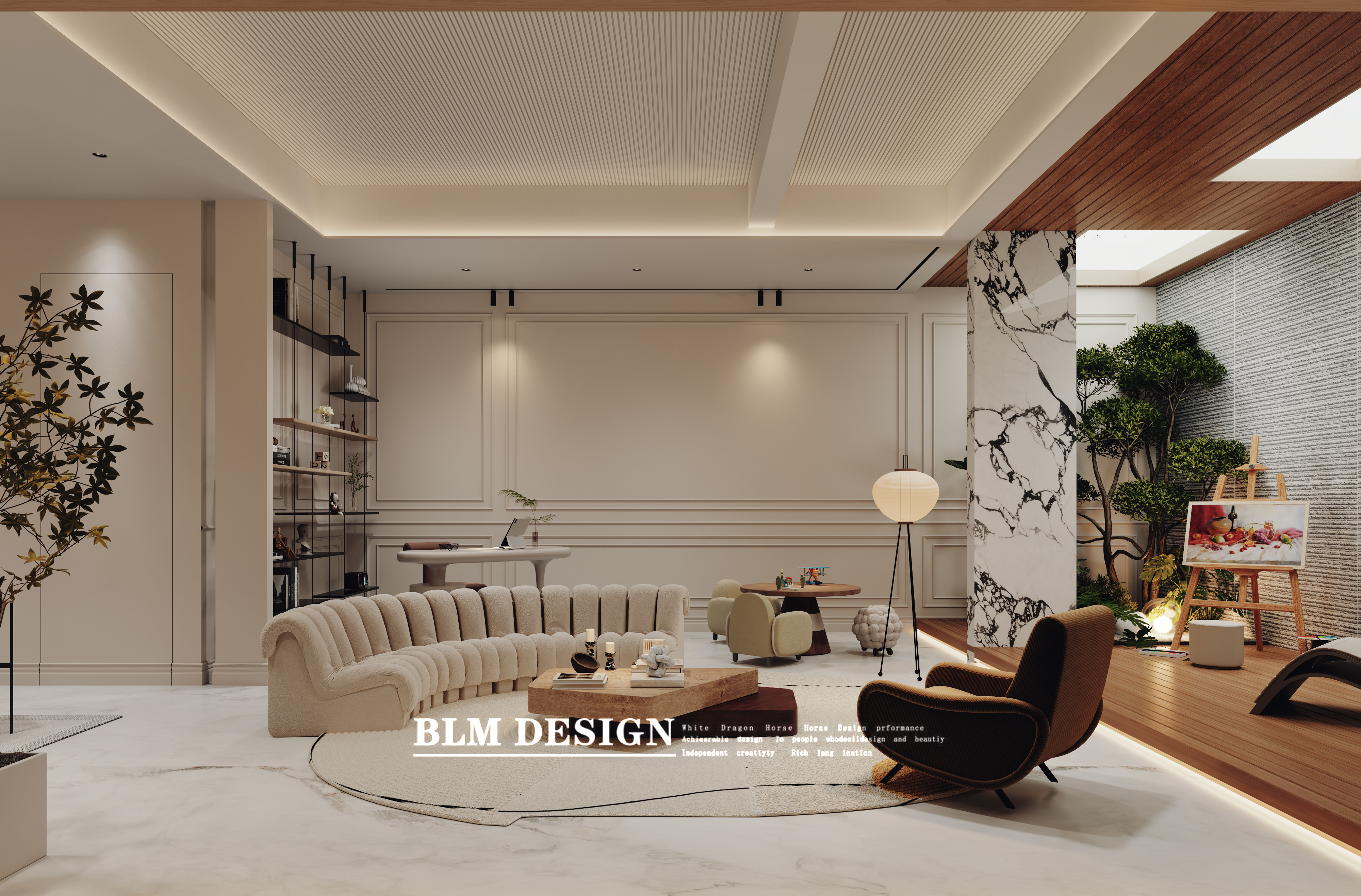 美式别墅—白龙马效果图-6