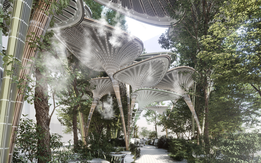 绿洲 + 系统,人造模块化棕榈呼吸结构系统丨阿联酋阿布扎比-13