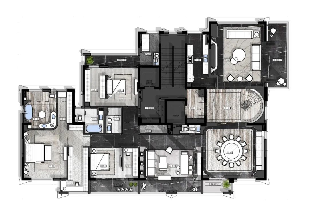 新希望温州麓宸·黑珍珠叠墅豪宅丨中国温州丨朴悦设计-53