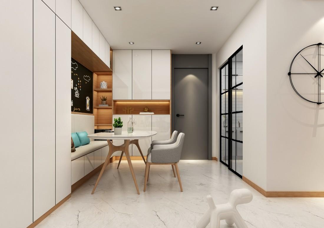 日式极简 99㎡三房设计，收纳空间丰富，阳台互通扩空间-2