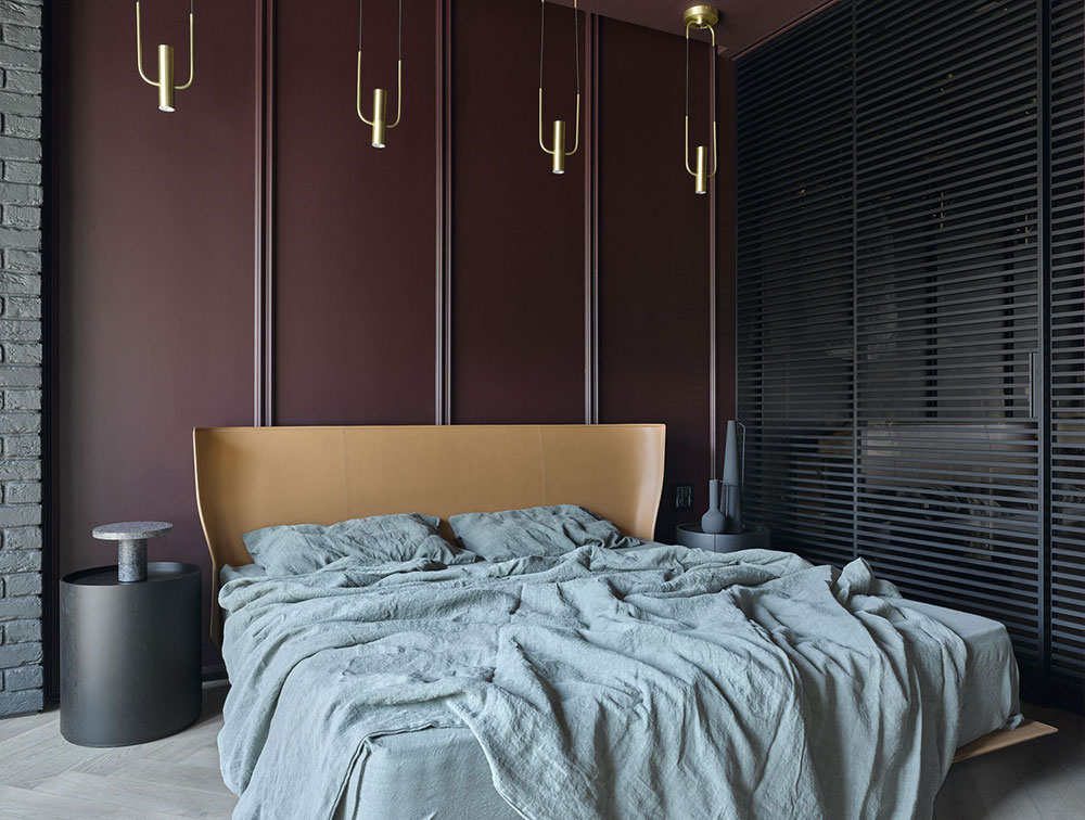 莫斯科 73㎡现代简约公寓 | 暗色调与灰泥的完美融合-9