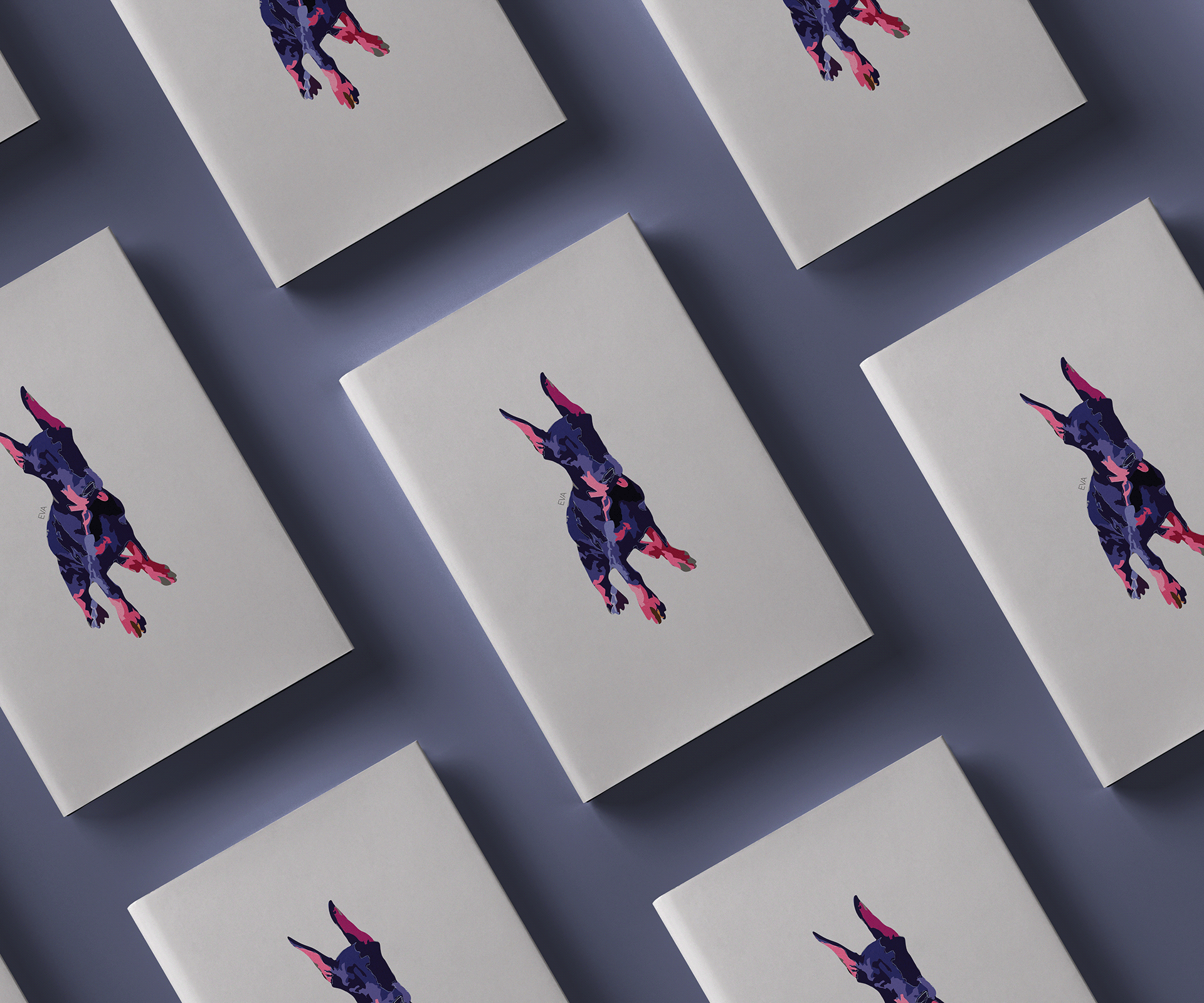 Doberman. Illustration. Minimalism-0